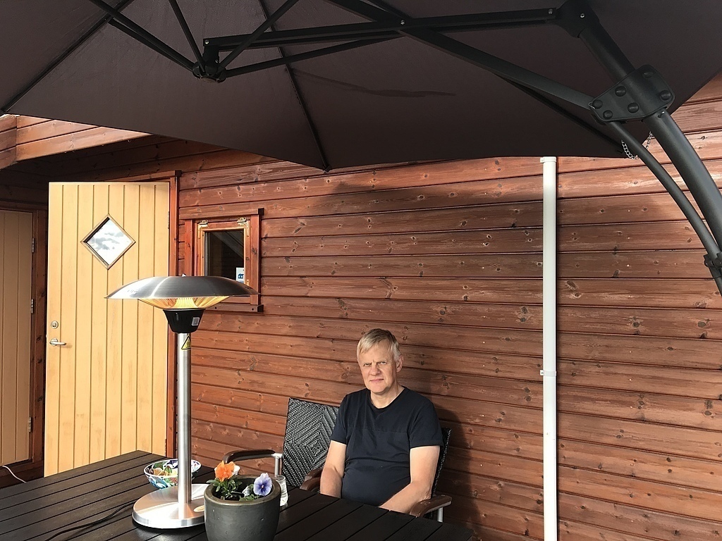 Relaxing at the deck