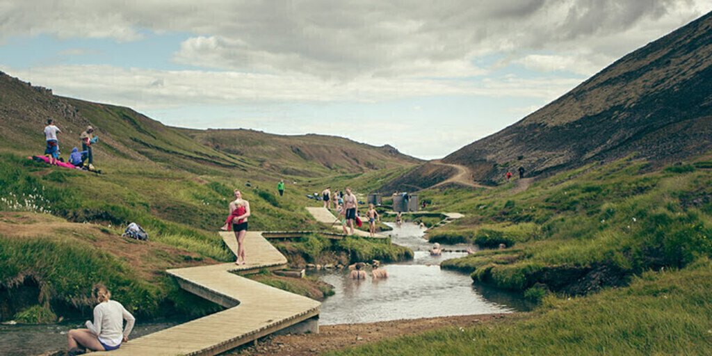 Reykjadalur geothermal river