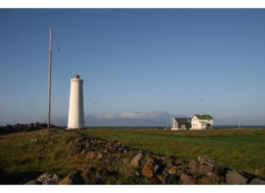 The lighthouse at Grótta, Reykjavík area, can only be reached when the tide is low, twice a day.