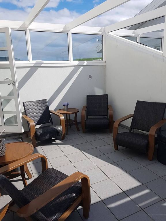 balcony on the second floor 