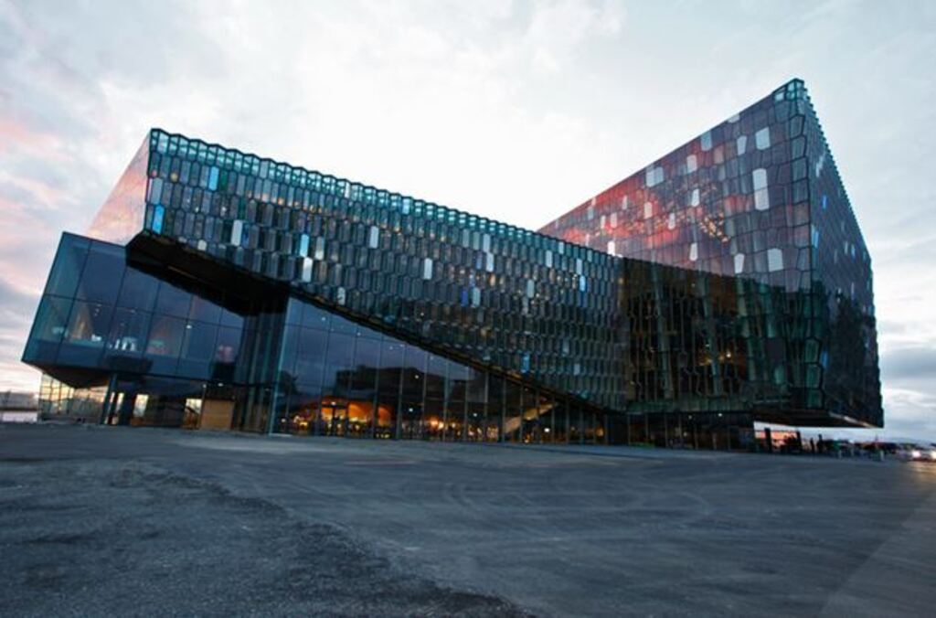Harpa, home of Icelandic Symphony orchestra and other musical events located in city center of Reykjavik