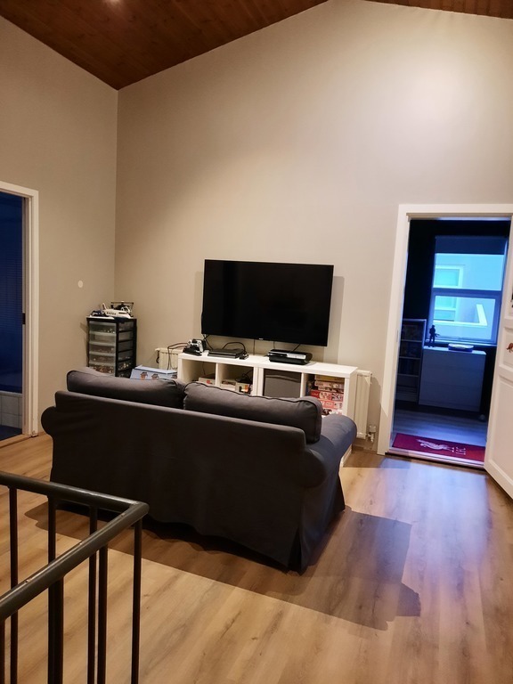 Upstairs TV area with gaming consoles