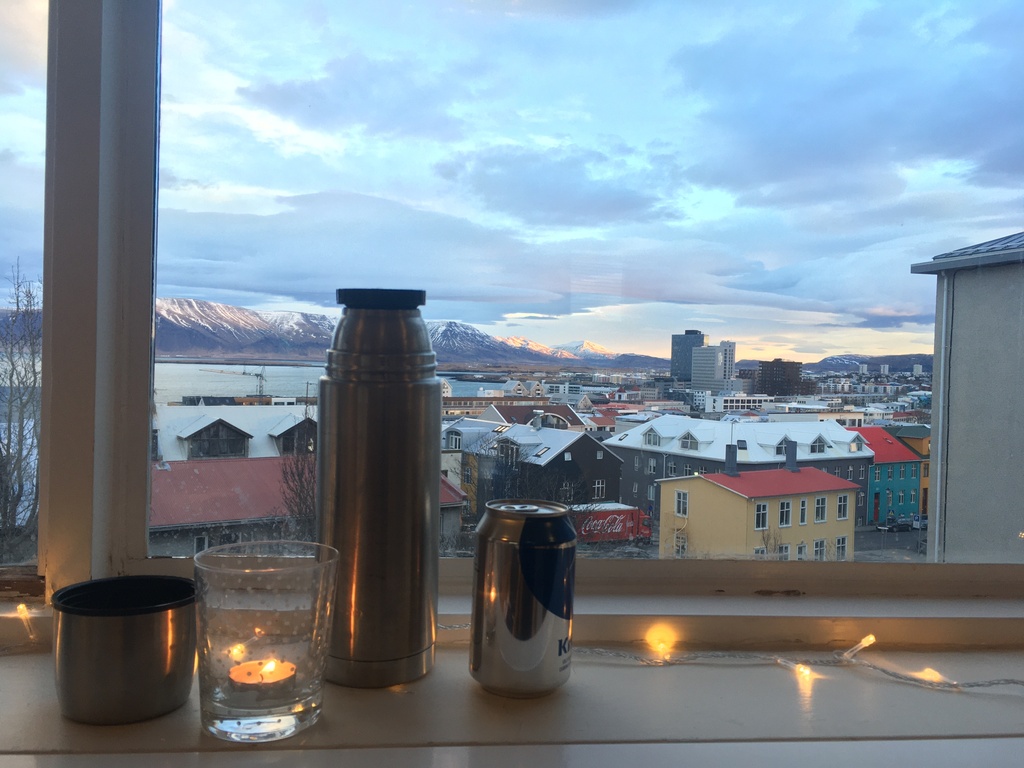 A view from Elísabet's workspace at the college