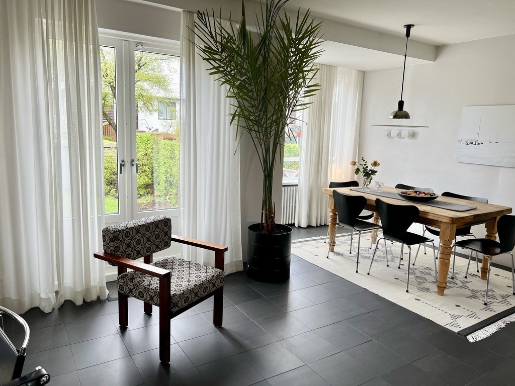 ...and our dining area is in the same open space and connected to the kitchen
