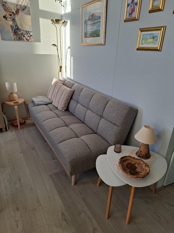 Sofa bed in living room 