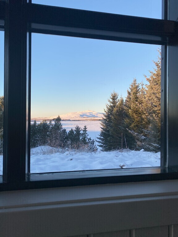 The view from the living room. 