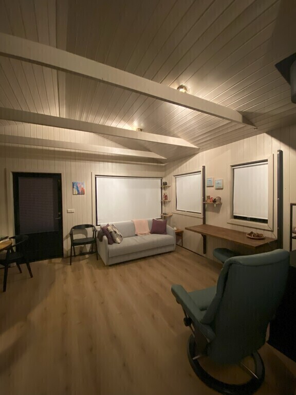 Living room in the main area with a sofa bed (160x200)