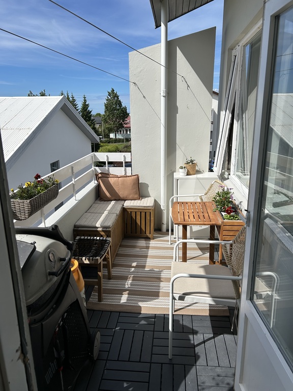 1 of two balconies, facing south-east. 