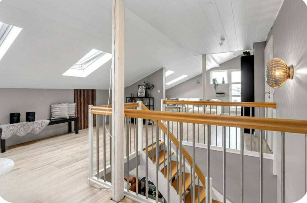 Living room/upstairs main area. 