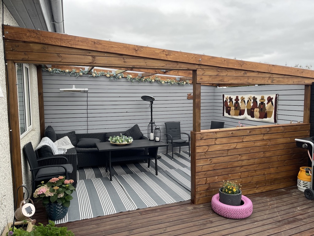 Outdoor living room on the patio