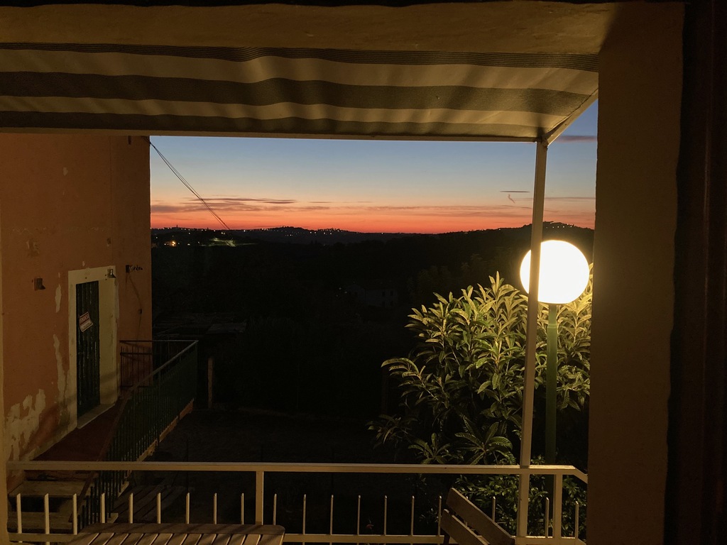 Sunrise seen from the balcony 