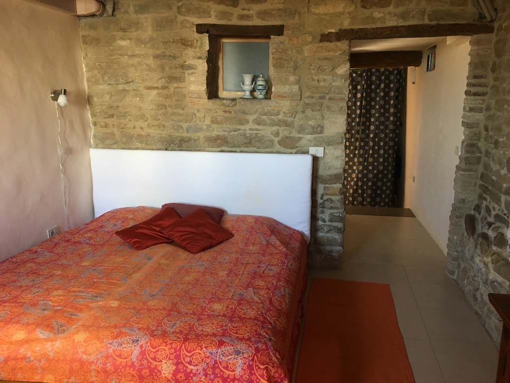 King size bed of the mini-apartment