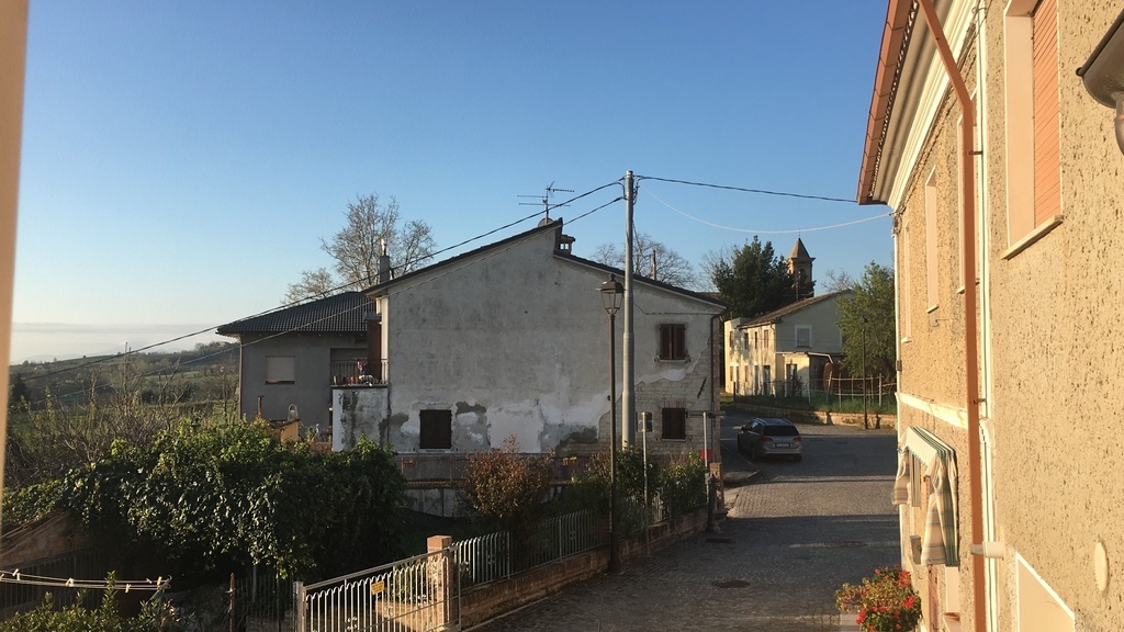 View from the balcony into the village