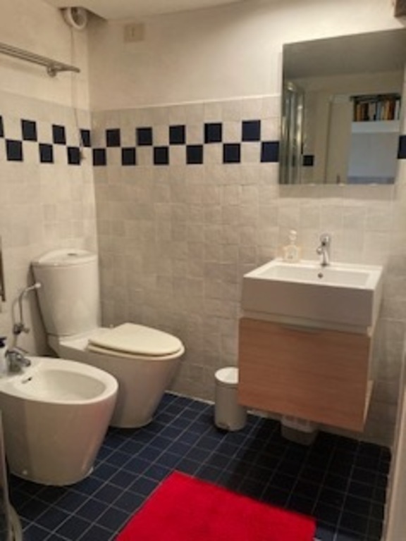 Modern bathroom of small apartement 