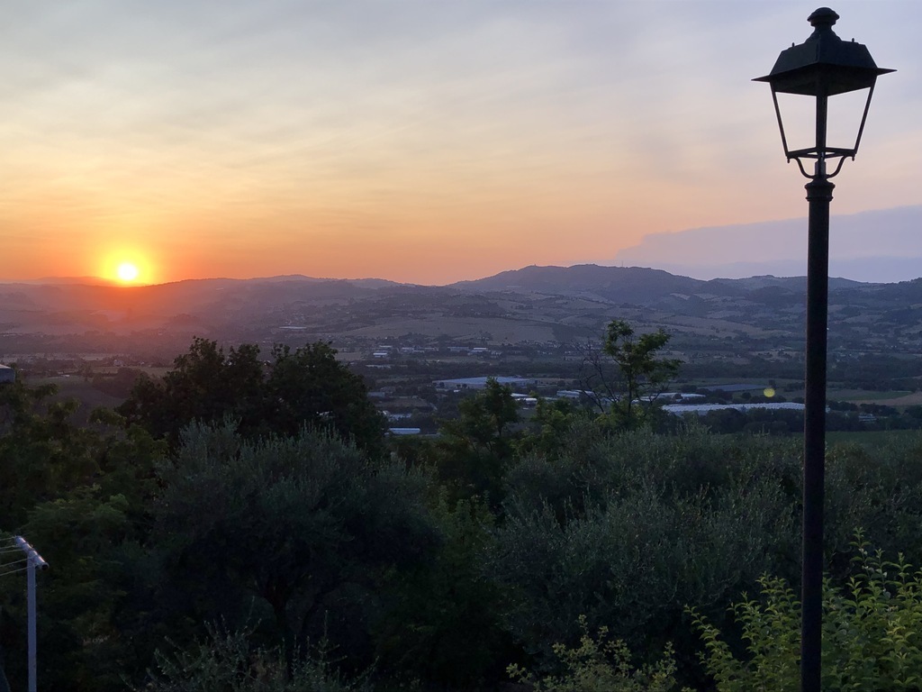 Sundown over the Metauro Valley - seen from our apartement