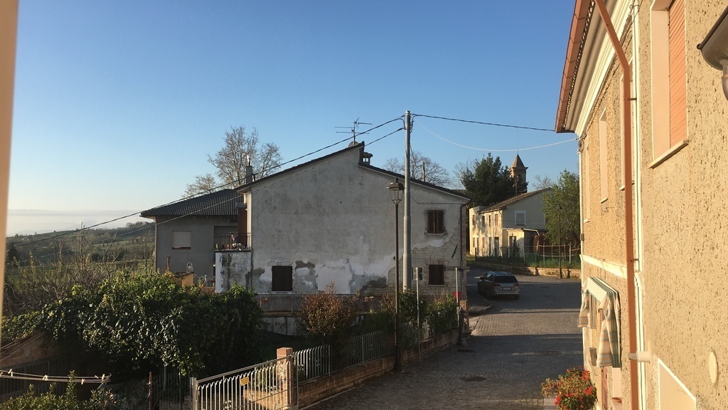 View from the balcony into the village