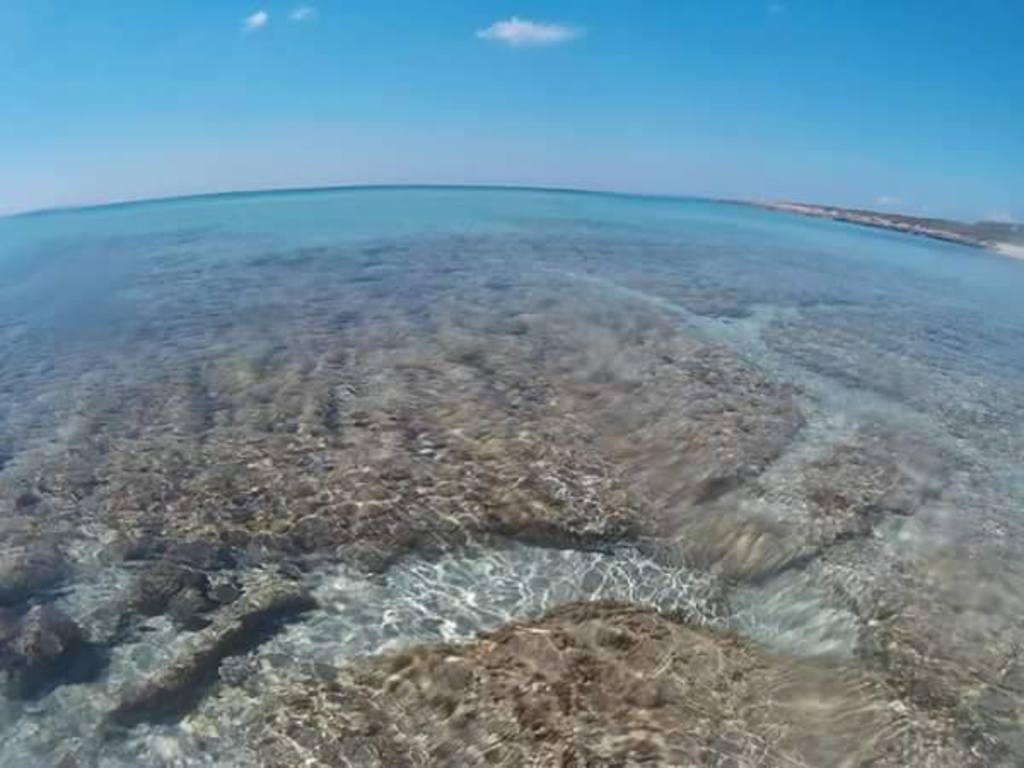 Clean sea under the house