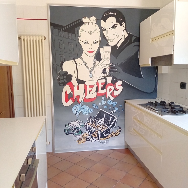 Kitchen with Diabolik paint