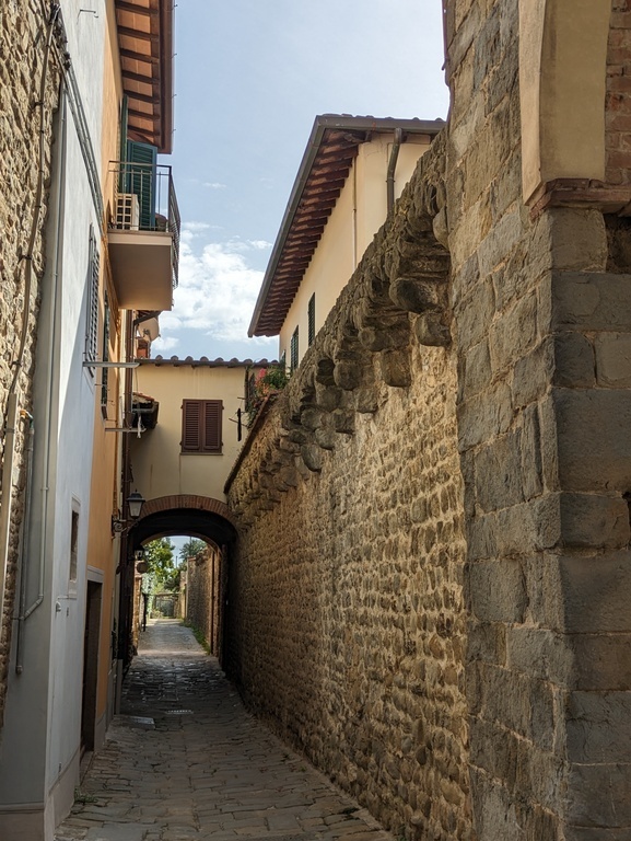 The middle age wall in Castelfranco di Sopra