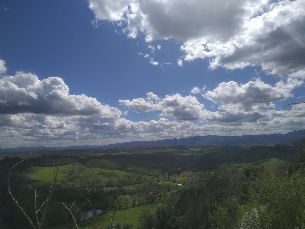 Panorama of Valdarno, above the Balze.