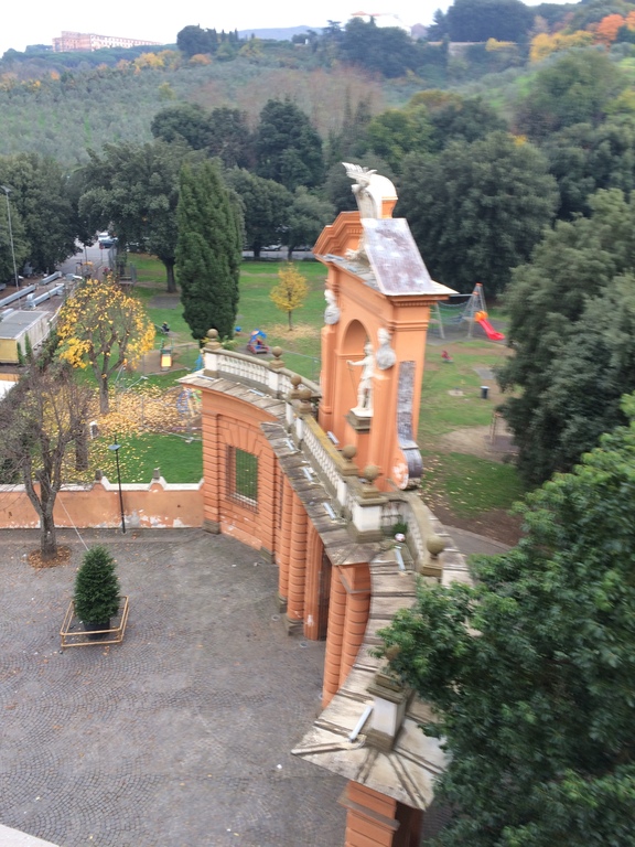 View from the house: entrance of Parco dell'Ombrellino