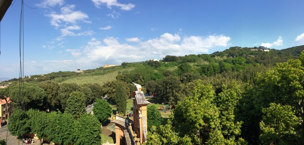 View from the house: Villa Mondragone, Villa Parisi, Villa Falconieri