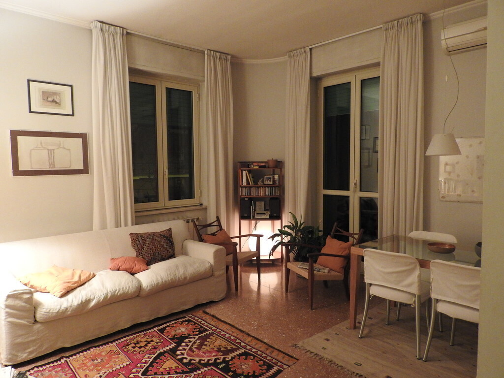 living room at night