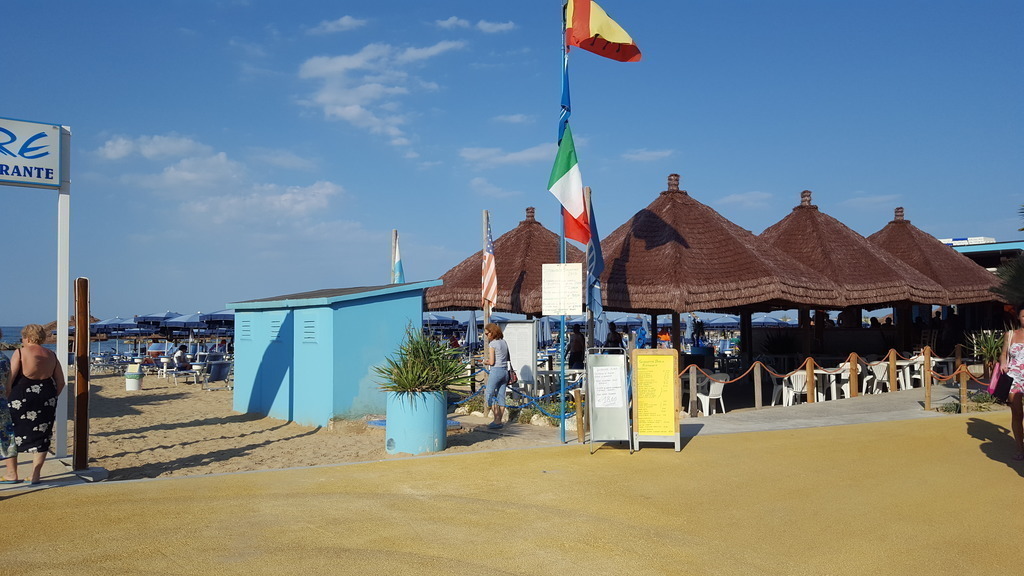 ...with sun umbrella, chairs, etc.