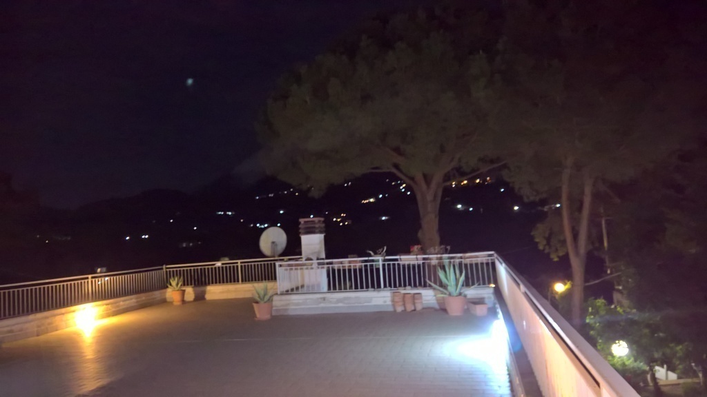 roof terrace by night