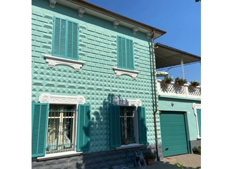 recently renovated house facade