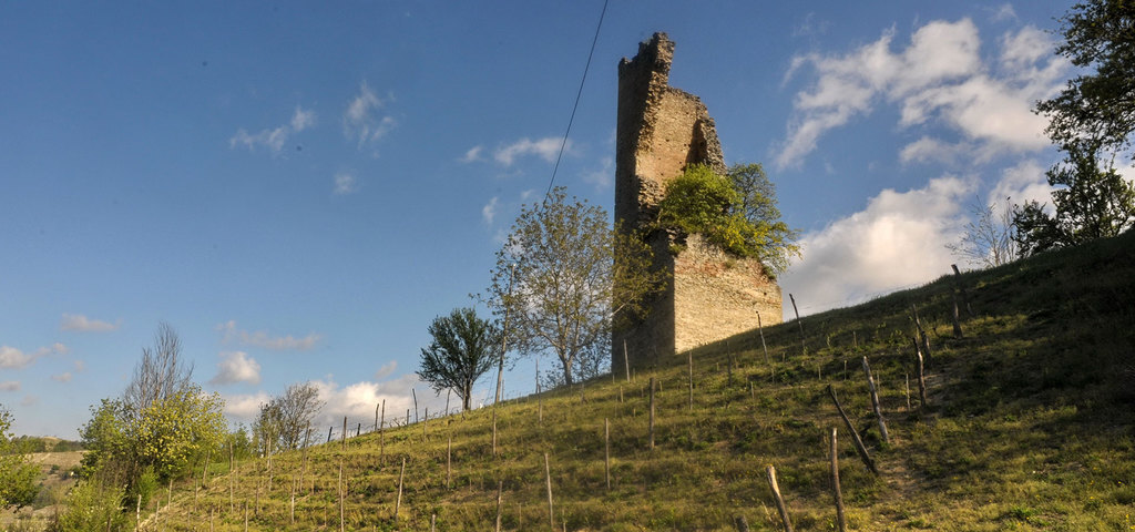 The medieval tower of Santo Stefano Belbo 