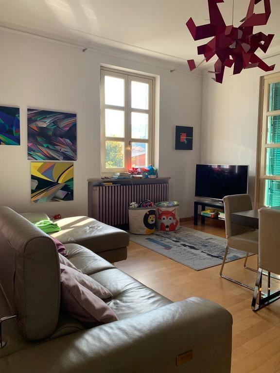 The living room on the first floor