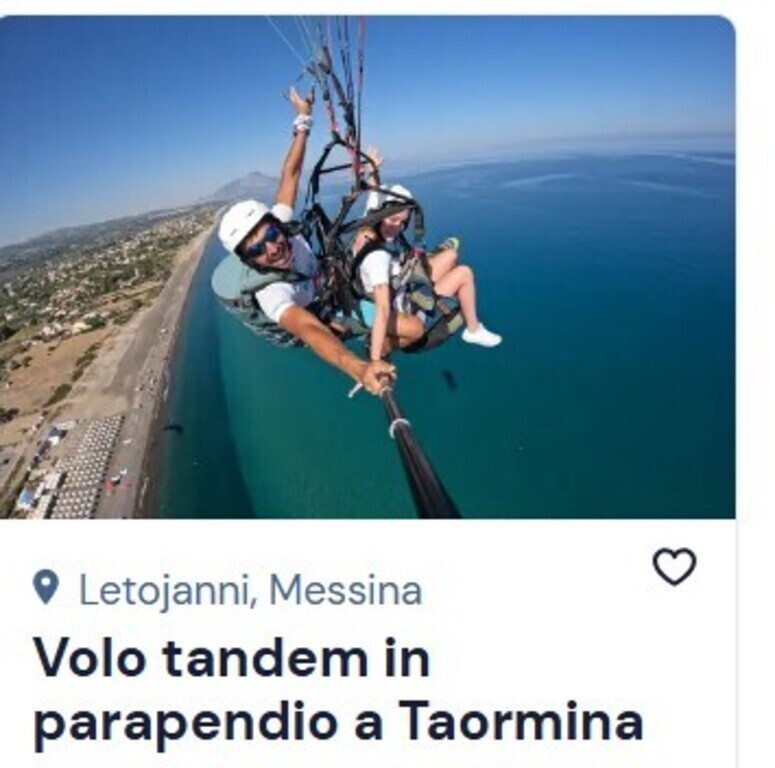 Paragliding is available in Letojanni