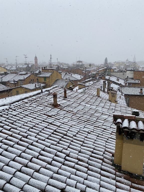 A little bit of snow in Bologna