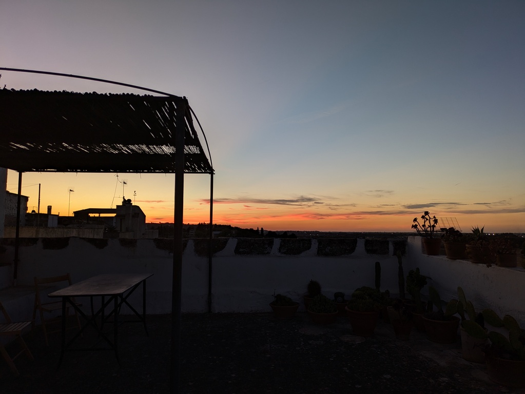 tramonto dal terrazzo