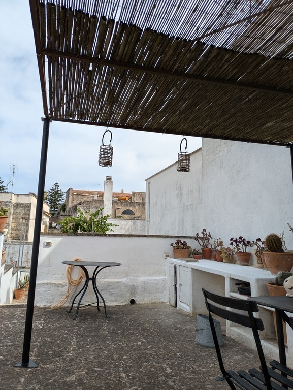 Terrazzo della casa con bersò