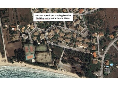 Walking route from home to the beach