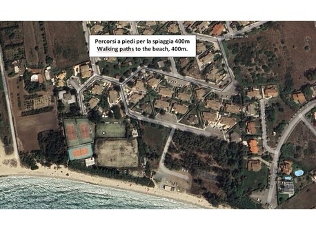 Walking route from home to the beach