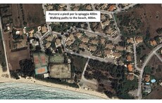 Walking route from home to the beach