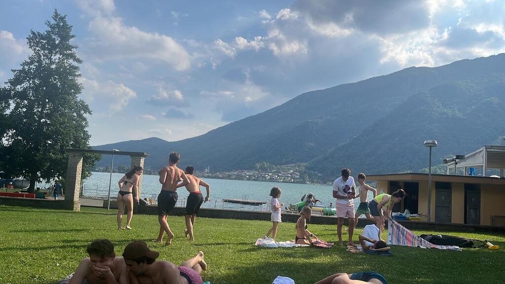 Lake Lugano lido in Switzerland, 15min by car