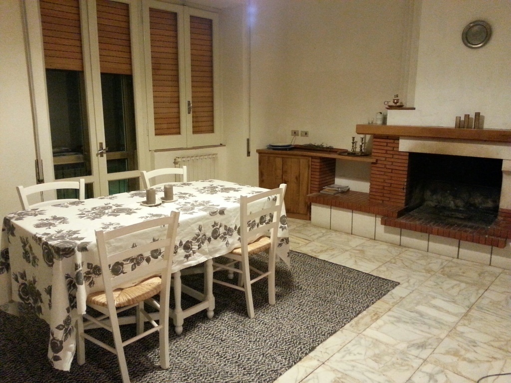 Part of kitchen with small balcony overlooking the street