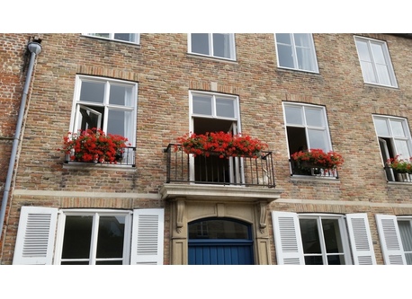 Outside of the apartment on the first floor