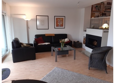 living room with fireplace