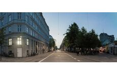 Evening view outside our apartment. 