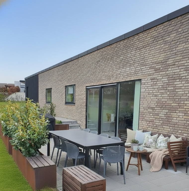 The terrasse in the summer