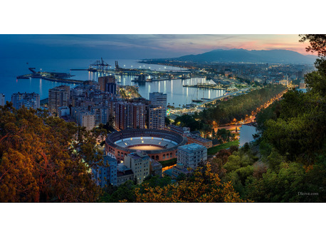 Málaga, harbour and bull ring