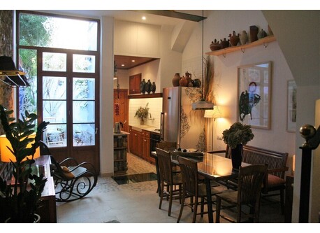 The renewed dining room and kitchen