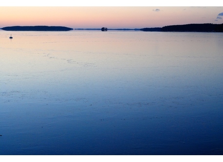 The view of the lake in January.