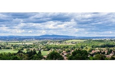 The view from our hill with Lyon in the background