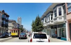 The street in front of the building where I live.